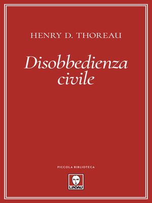 cover image of Disobbedienza civile